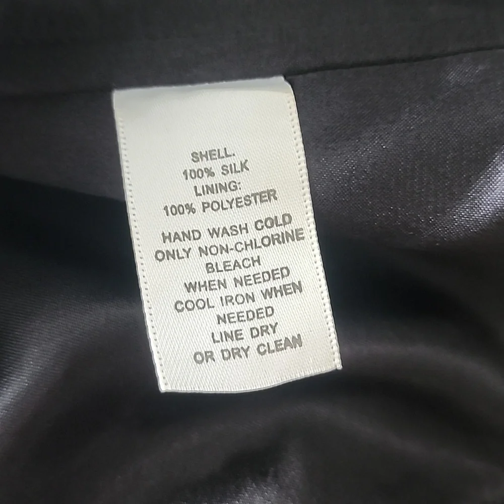 White House Black Market Strapless Silk A-Line Maxi Dress Abstract Print Sz. 4 - Picture 10 of 11
